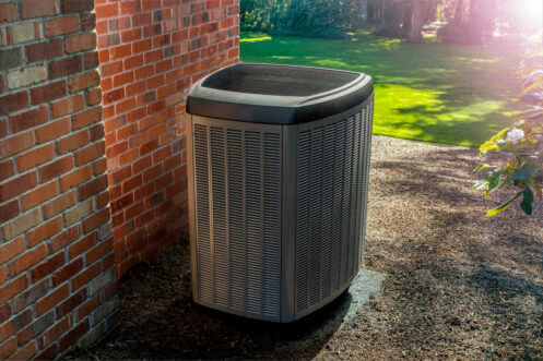An AC unit outside a Bethany, OK home